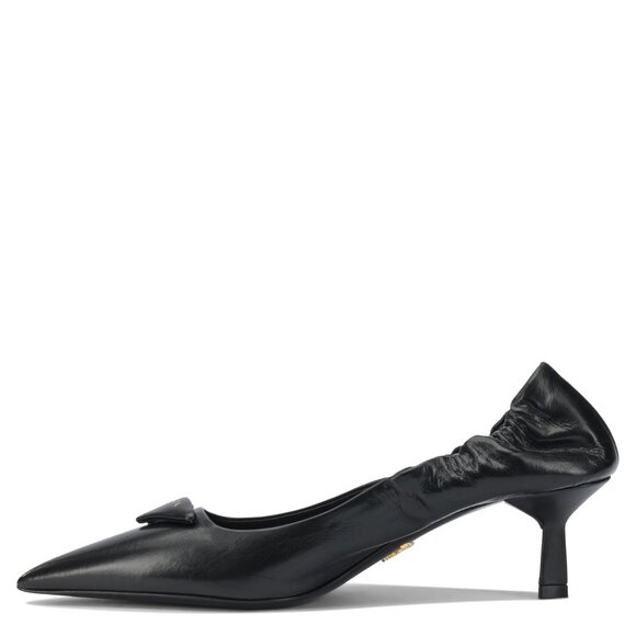 Prada Leather Pumps With Logo IT 37.5 Women - Picture 3 of 5